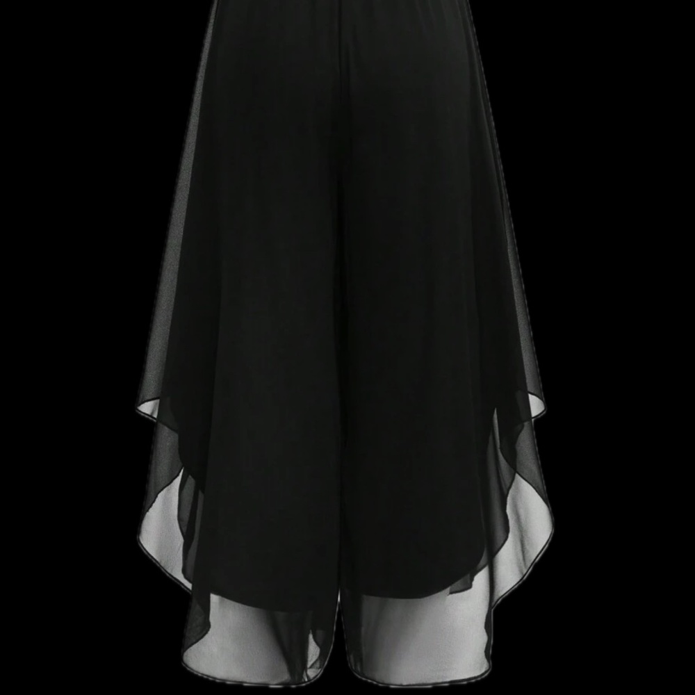 Black 4X Chiffon Pants